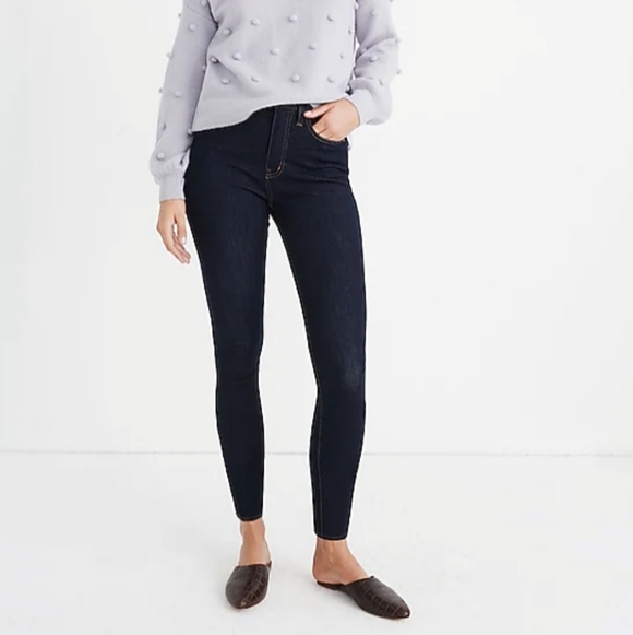 Madewell Roadtripper Jeggings Jeans High Rise Pember Dark Wash New Size 26 - Picture 2 of 11